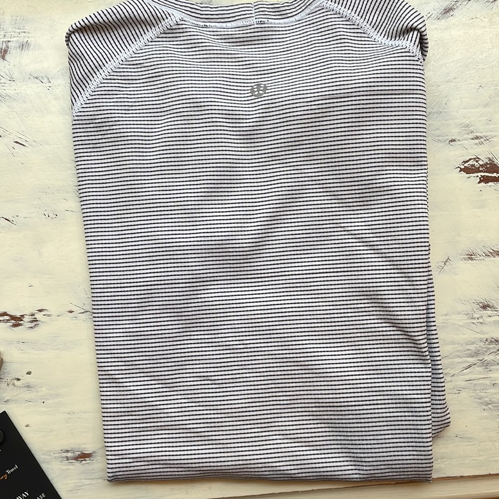 Lululemon sweat tech striped shirt